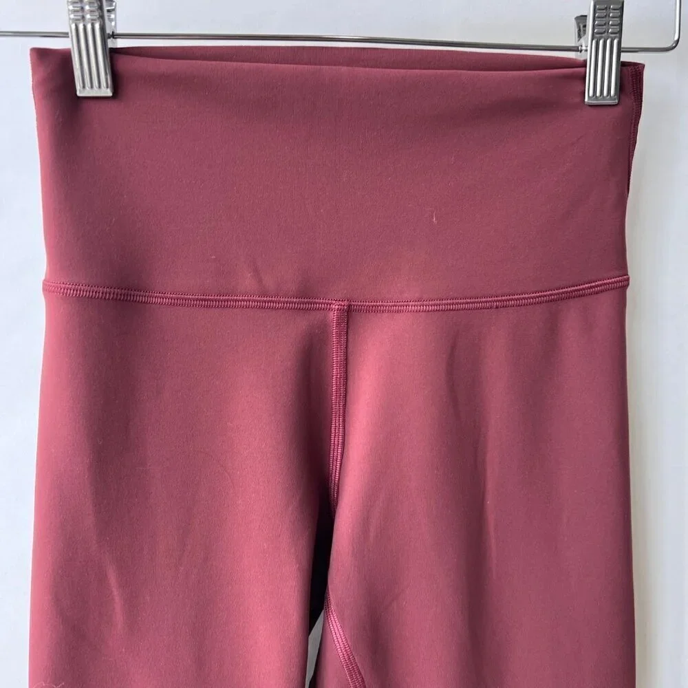 Lululemon Wunder Train Highrise crop leggings, Savannah red, Size 6 B159